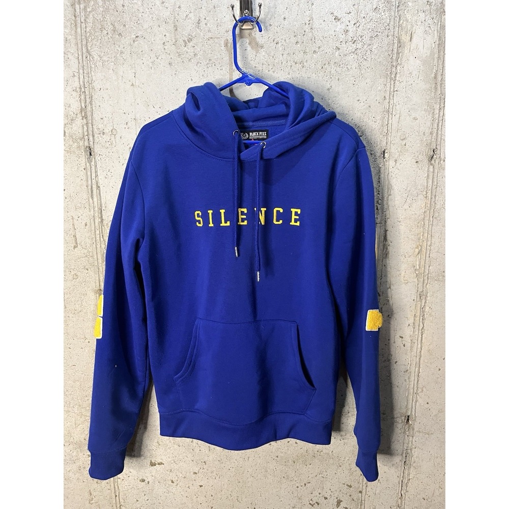 Royal Blue‎ Black Pike Silence Hoodie Men's S-Embroidered Loyalty